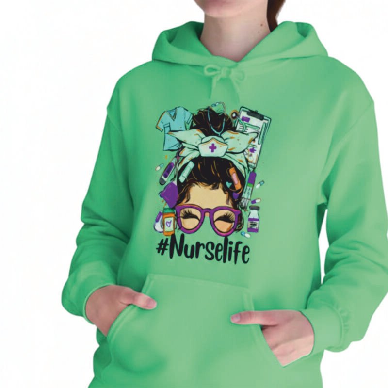Nurselife Tasarımlı Hemşire Hoodie